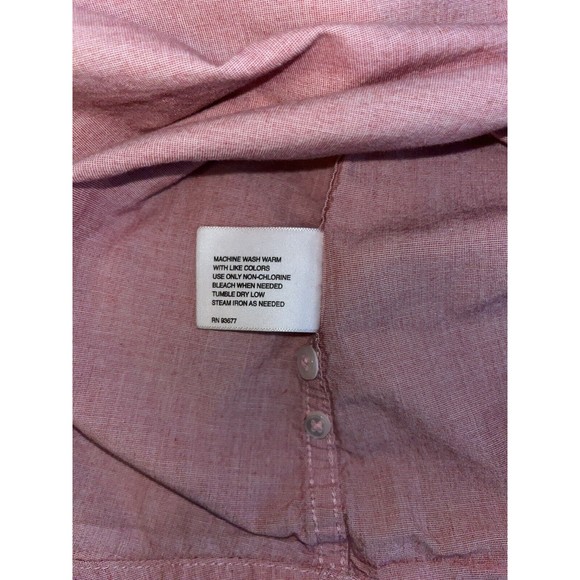 JF J Ferrar Modern Fit Sz XL Button Down Long Sleeve Dress Shirt Red Chambray - Picture 6 of 6